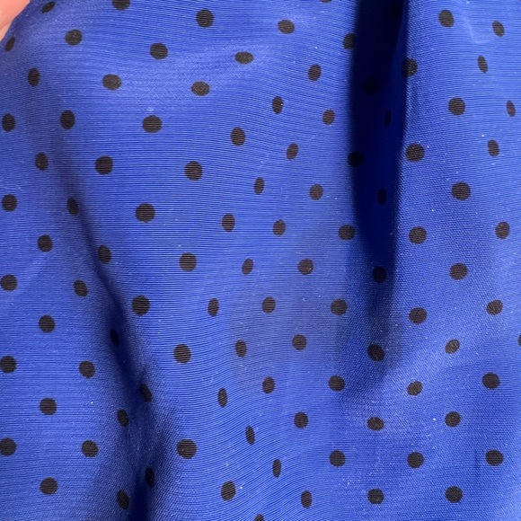 Vintage Jonathan Martin Royal Blue Polkadot Pencil Skirt Size 4 - Picture 8 of 10